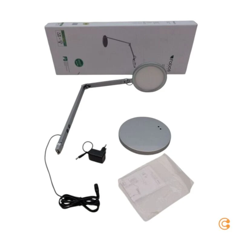 B-Ware FABAS LUCE Tischleuchte Regina LED dimmbar Touchdimmer Aluminium 80cm 1000Lumen