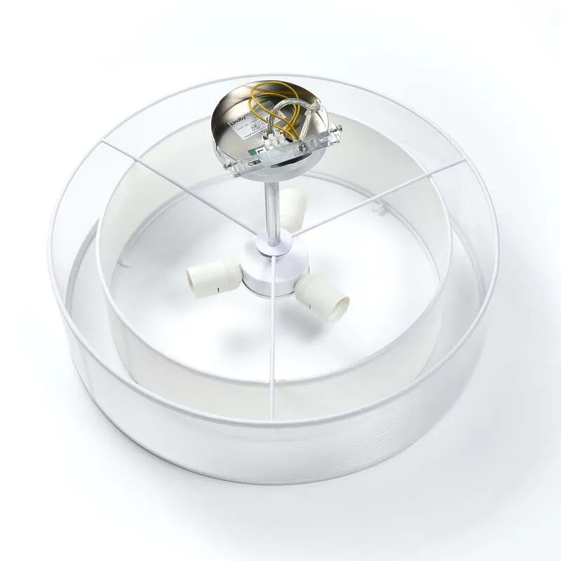 B-Ware Lindby Deckenleuchte Pikka LED Lampe Leuchte dimmbar weiß Ø50cm 3-flammig
