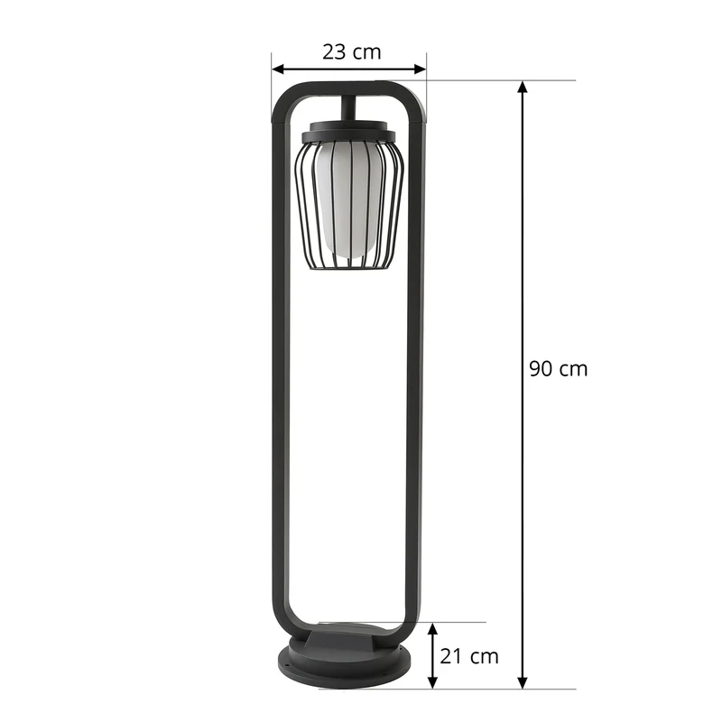 B-Ware Lucande Wegeleuchte Chandan LED Gartenleuchte dimmbar anthrazit 90cm Aluminium