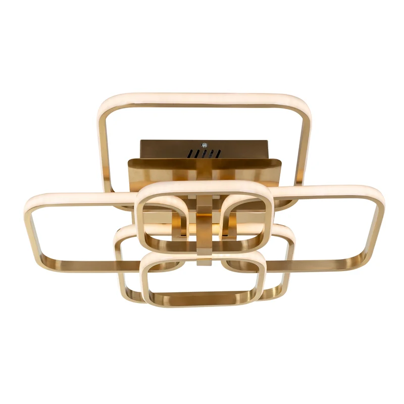Deckenleuchte Cailey Brushed Gold, dimmbar, Ø 69 cm, Aluminium