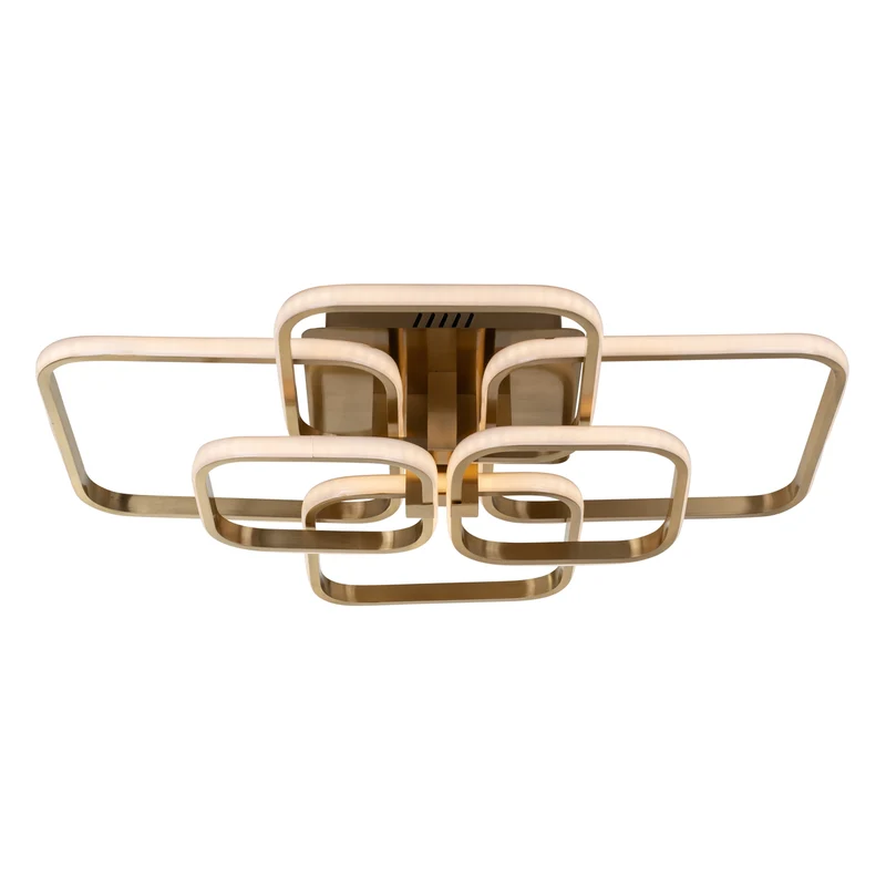 Deckenleuchte Cailey Brushed Gold, dimmbar, Ø 69 cm, Aluminium