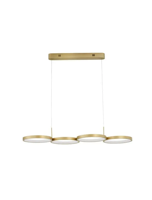 B-Ware Nova Luce Hängeleuchte Hängelampe MAGNUS LED Messing Warmweiß dimmbar 41 W La361