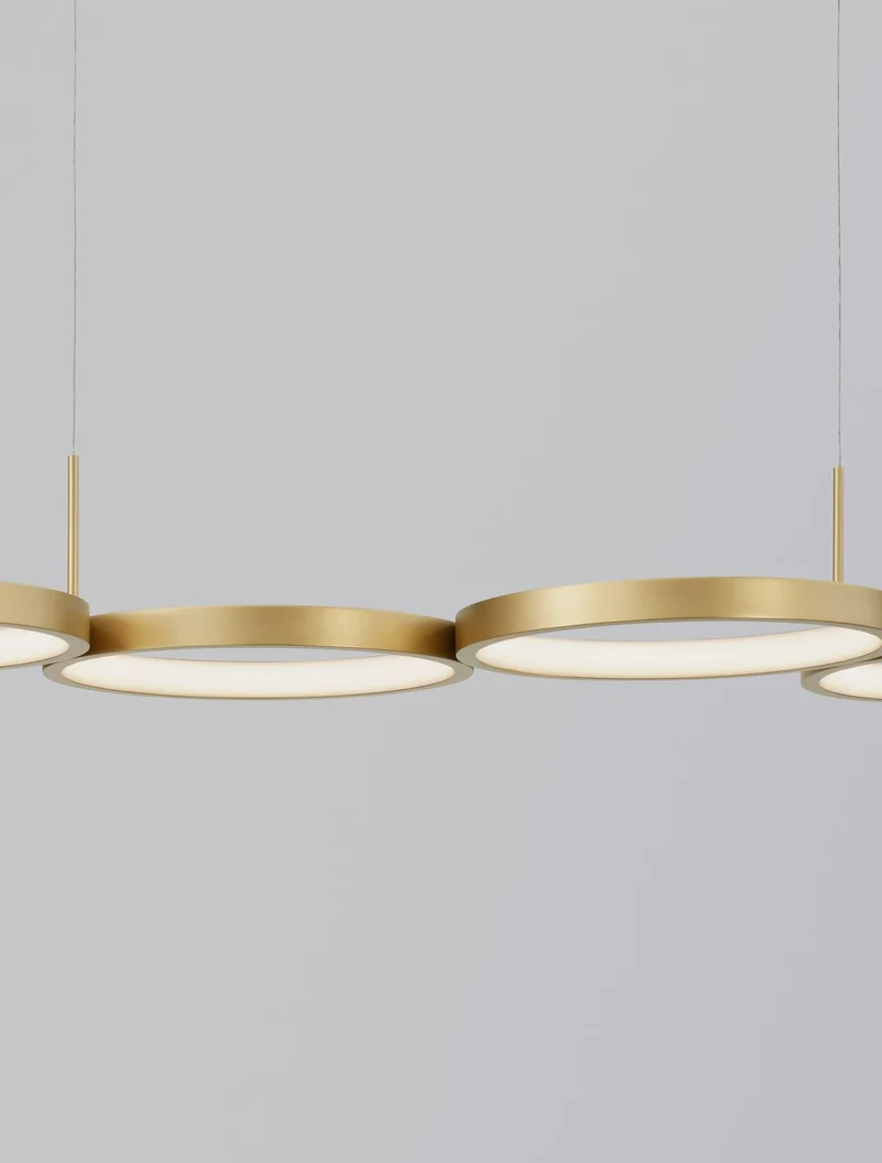 B-Ware Nova Luce Hängeleuchte Hängelampe MAGNUS LED Messing Warmweiß dimmbar 41 W La361