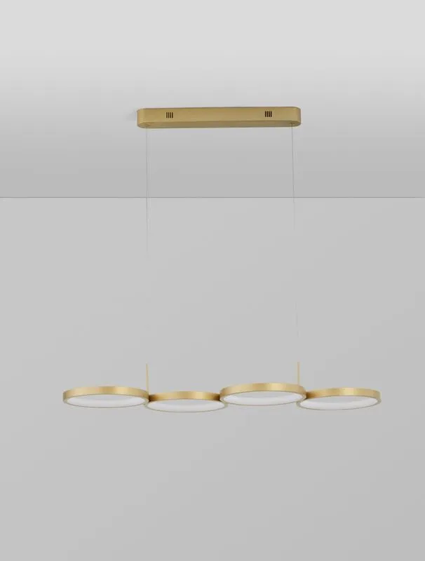 B-Ware Nova Luce Hängeleuchte Hängelampe MAGNUS LED Messing Warmweiß dimmbar 41 W La361