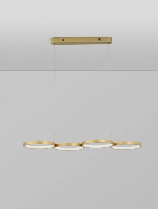 B-Ware Nova Luce Hängeleuchte Hängelampe MAGNUS LED Messing Warmweiß dimmbar 41 W La361