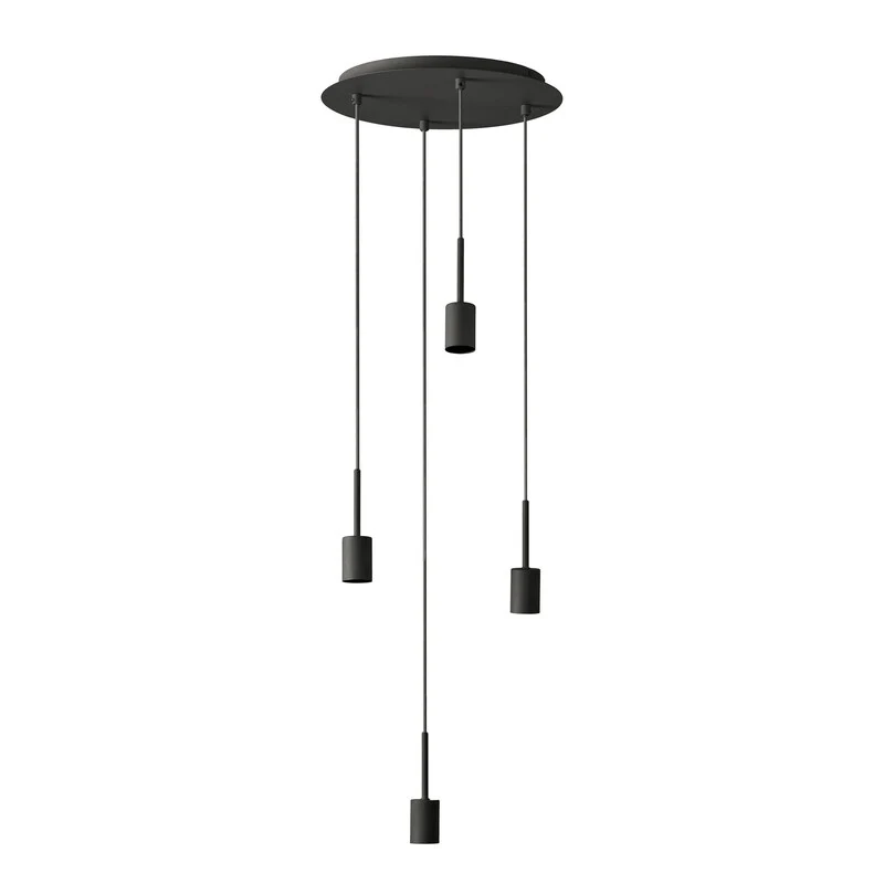 B-Ware OSRAM Pendelleuchte Hängelampe Decor Needle Plate Anthrazit 4-flammig E27 LED