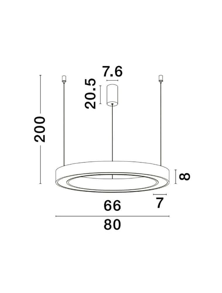 Morbido LED Pendelleuchte Ø 80cm 2700, 4000K