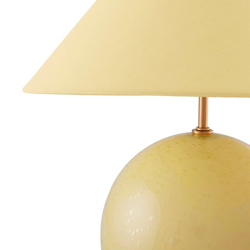 B-Ware Globen Lighting Tischleuchte IRIS LED Lampe Leuchte Vintage Giallo 39cm Höhe