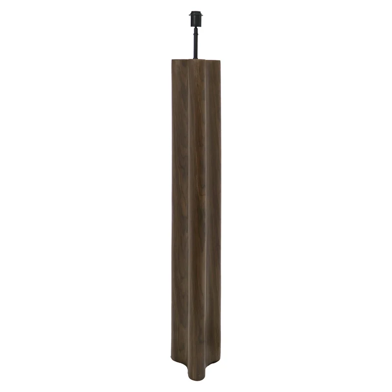 Stehlampe Jamy Walnut - elegante Standleuchte mit Holzoptik, E27