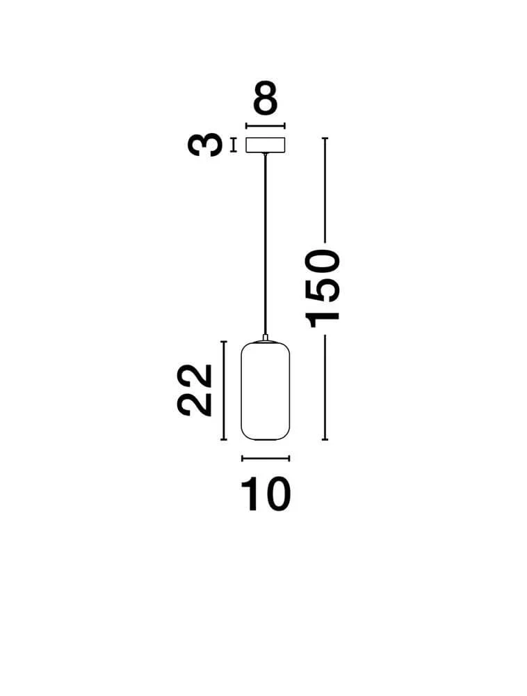 Aelia LED Pendelleuchte 3000K Schwarz, Rauch