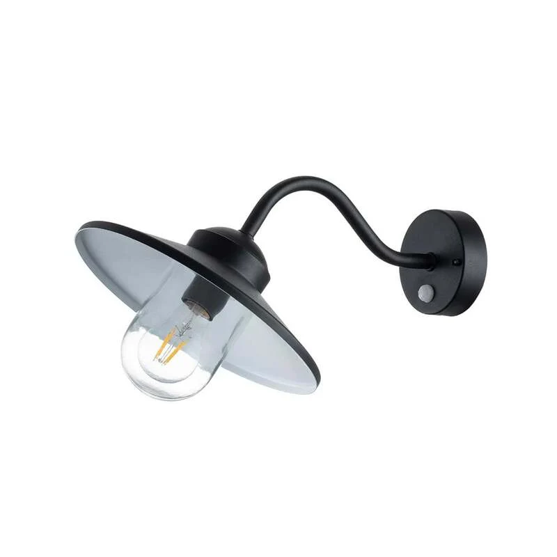 B-Ware Elstead Außenwandleuchte Klampenborg Leuchte Lampe schwarz Bewegungsmelder