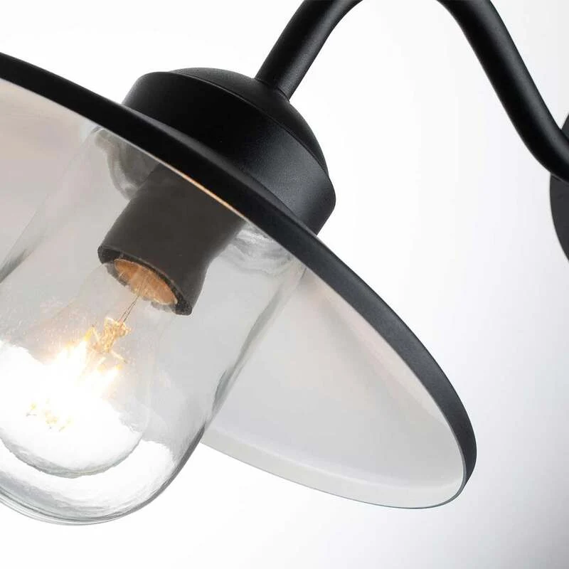 B-Ware Elstead Außenwandleuchte Klampenborg Leuchte Lampe schwarz Bewegungsmelder