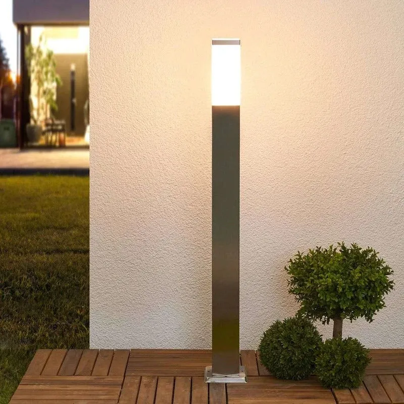 B-Ware Lindby Lorian Pollerleuchte Wegeleuchte Gartenleuchte Gartenlampe Edelstahl E27