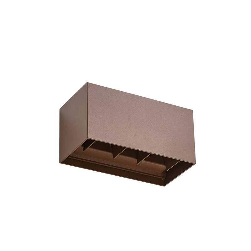 B-Ware Lindby Außenwandleuchte Nivar LED Gartenleuchte Wandleuchte rostbraun 20cm IP54