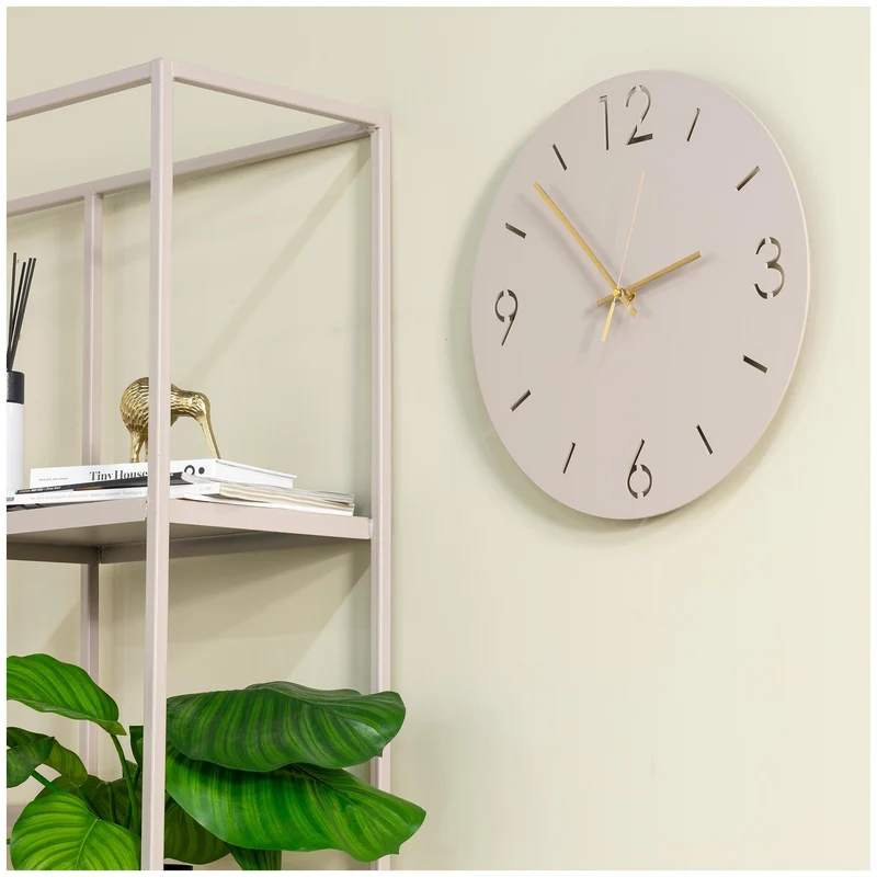 Spinder TIME Ø 40 Minimalistische Stahl-Uhr, Schwarz / Silky Taupe