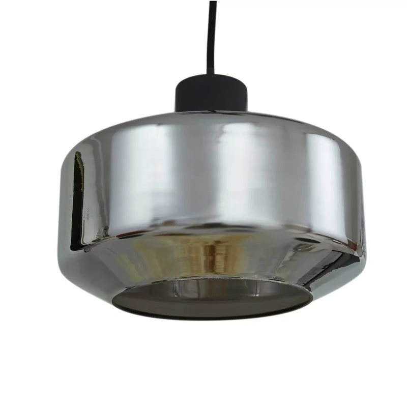 B-Ware Lindby Hängeleuchte Hildur Hängelampe Deckenlampe Ø 22/16/13,5 cm rauchgrau Glas
