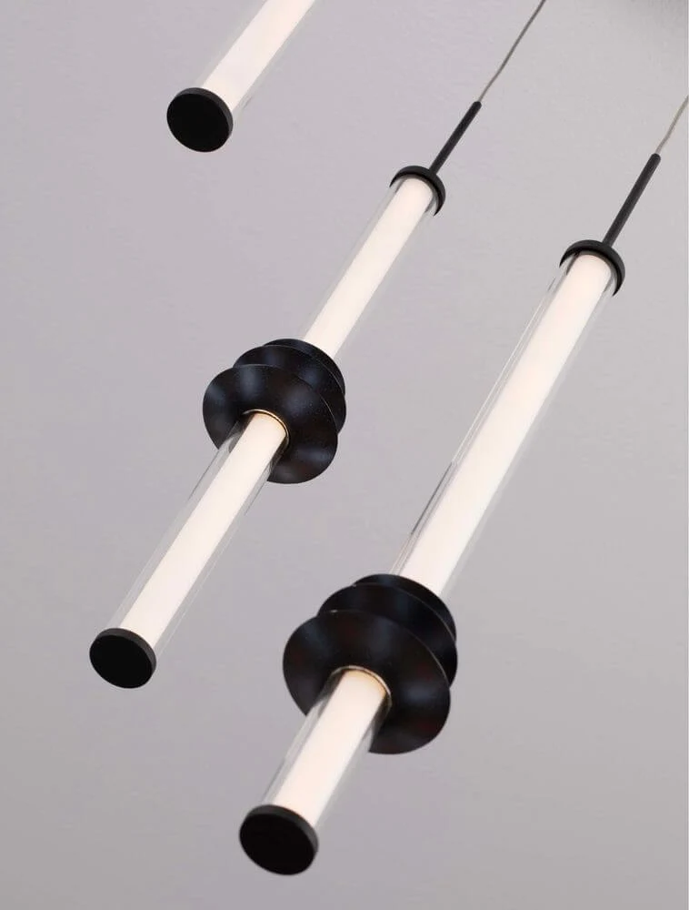 Stalactite Pendelleuchte 3-flammig Ø 35cm 3000K Schwarz