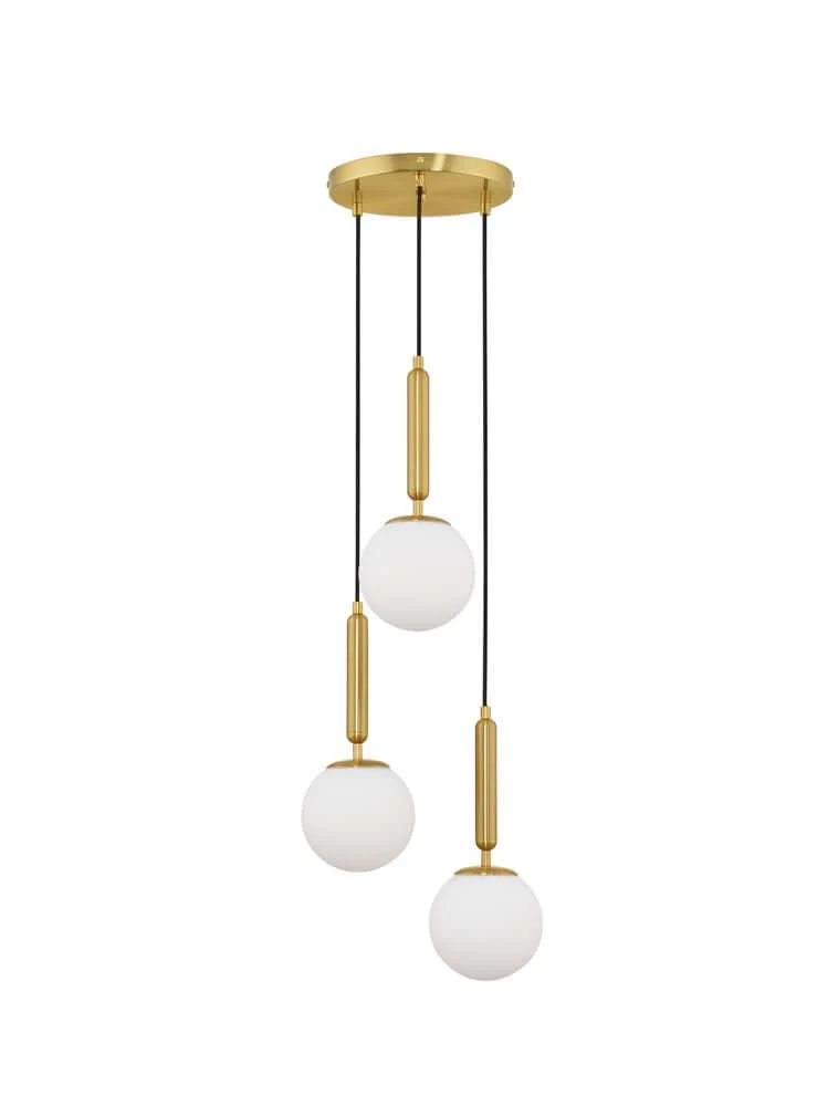 Monet Pendelleuchte 3-flammig Ø 35cm Gold, Weiß