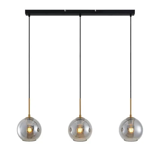 C-Ware Lindby Hiwana Hängeleuchte Deckenlampe Pendelleuchte Lampe Leuchte E27 Rauchglas