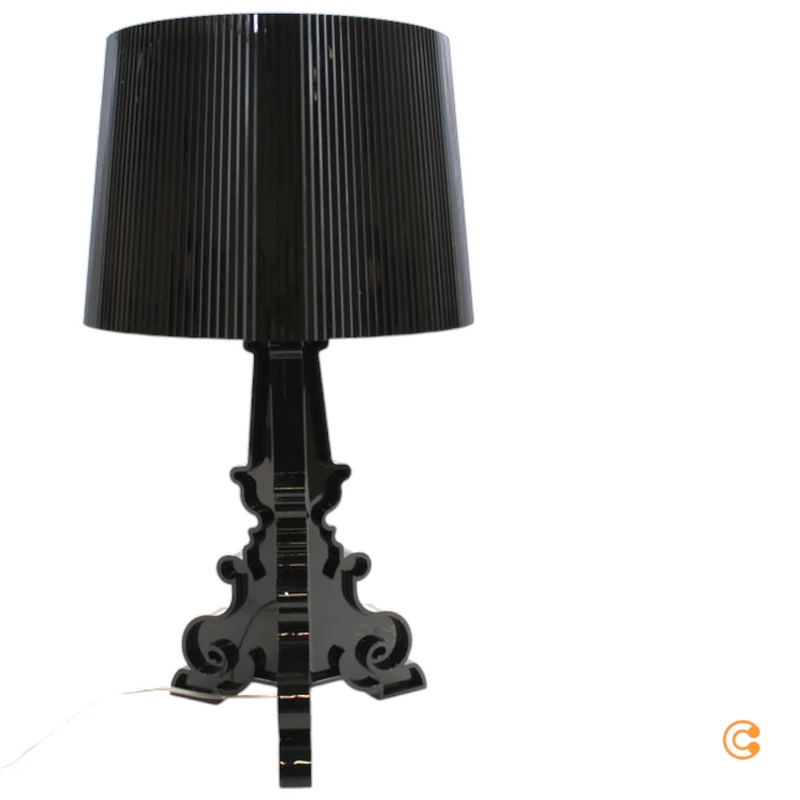 B-Ware Kartell Tischleuchte Lampe Bourgie LED schwarz Kunststoff dimmbar höhenverstellb