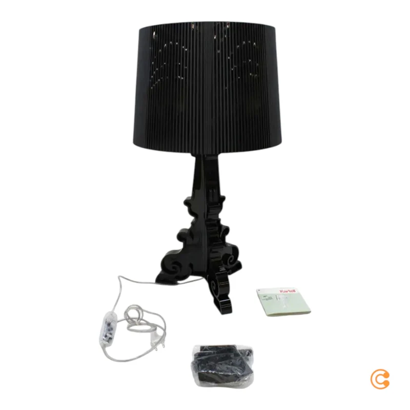 B-Ware Kartell Tischleuchte Lampe Bourgie LED schwarz Kunststoff dimmbar höhenverstellb