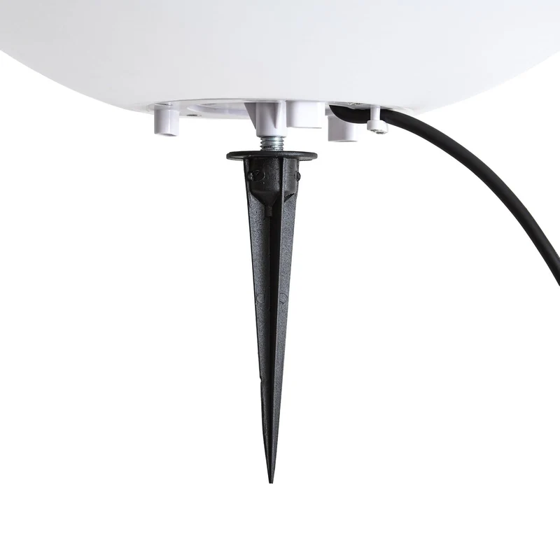 B-Ware Lindby Kugelleuchte Garten Valyra Außenleuchte E27 LED Weiß Erdspieß IP54 Ø 5668