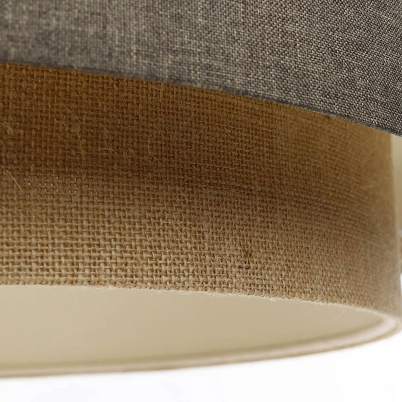 B-Ware Hängeleuchte Pendelleuchte Boho Elegant Textil Braun Beige Creme Ø 60 cm E27 LED