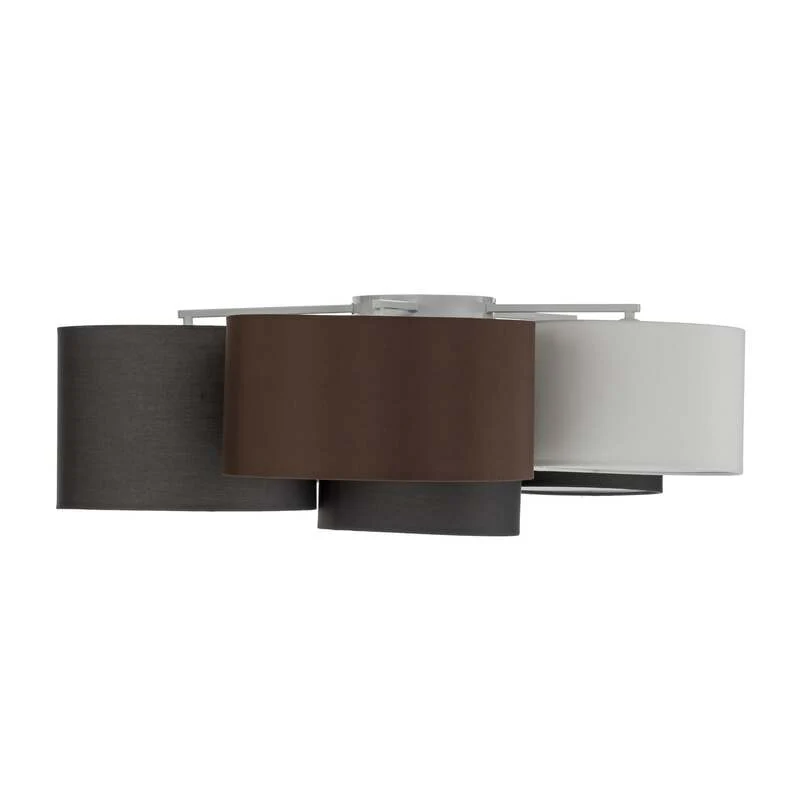 B-Ware Lindby Deckenlampe Laurenz LED Hängelampe 6-flammig dimmbar grau/braun Ø99cm