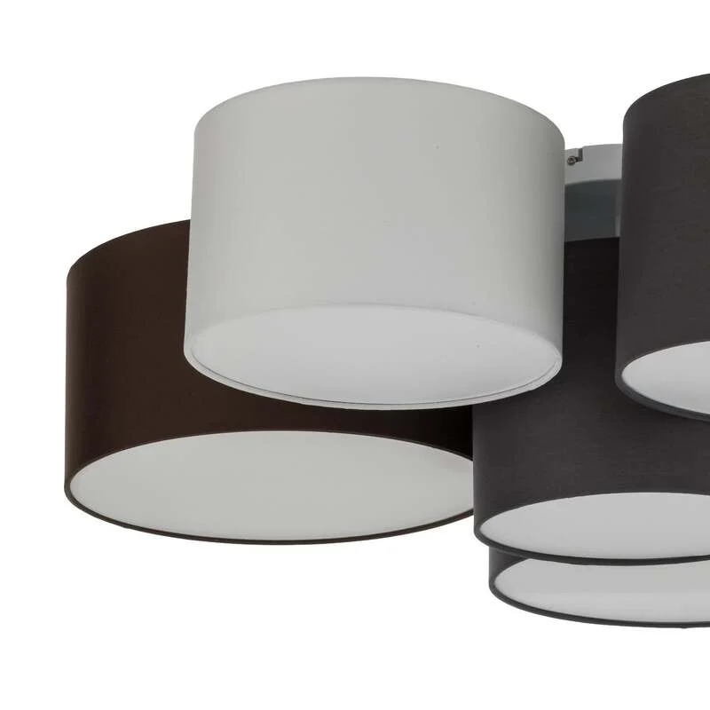 B-Ware Lindby Deckenlampe Laurenz LED Hängelampe 6-flammig dimmbar grau/braun Ø99cm