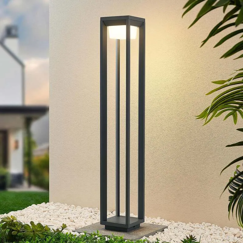 B-Ware Prios Wegeleuchte Gartenleuchte Gamion LED Pollerleuchte anthrazit 90cm IP54
