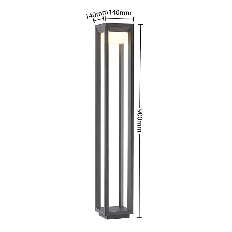B-Ware Prios Wegeleuchte Gartenleuchte Gamion LED Pollerleuchte anthrazit 90cm IP54