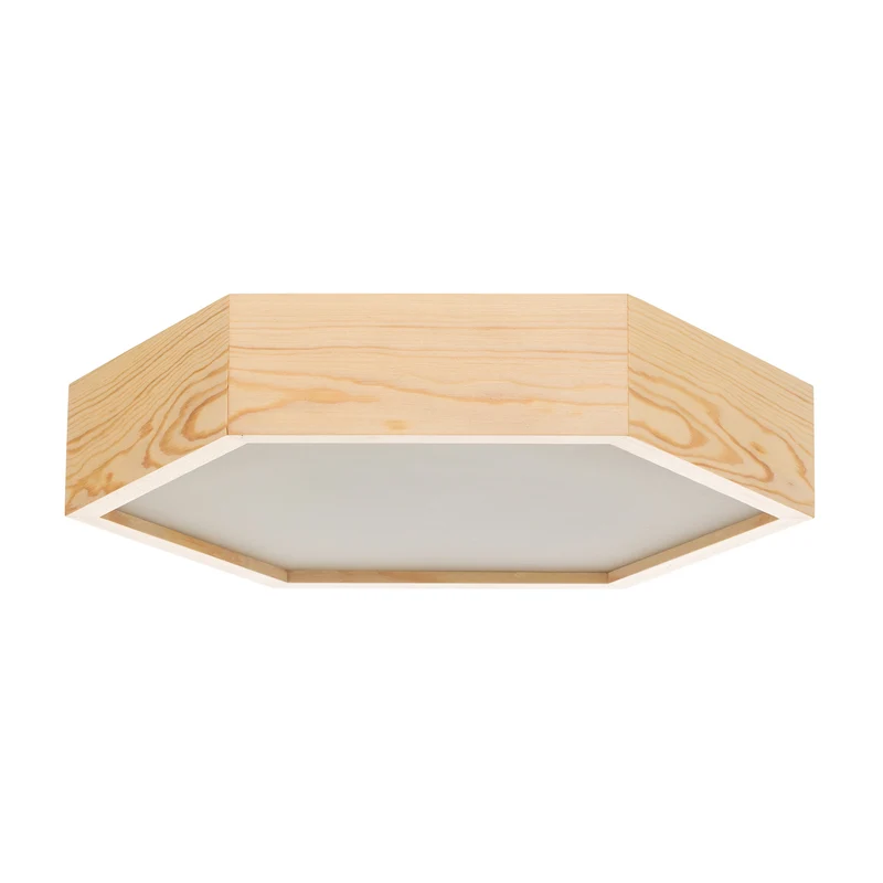 B-Ware Envostar Deckenlampe Hagen LED Lampe Leuchte dimmbar Holz Glas creme Ø43cm