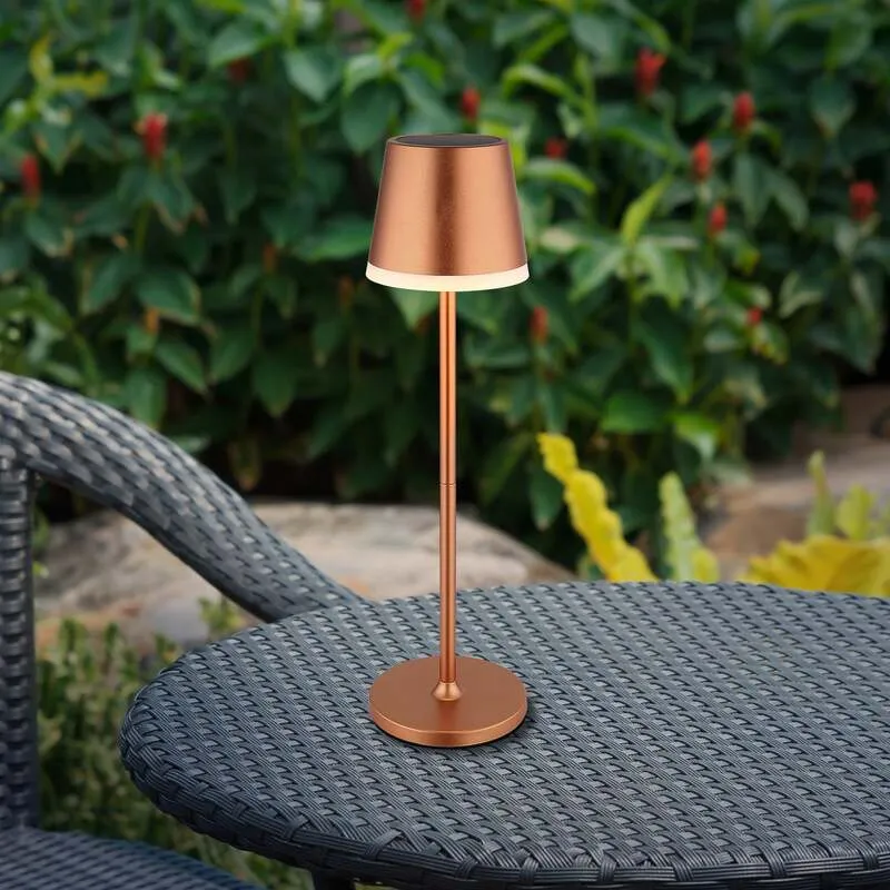 B-Ware Globo Gartenleuchte LED Solarleuchte kupferfarben 41cm IP44 Tischlampe Leuchte