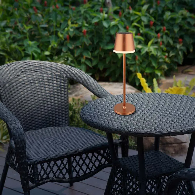 B-Ware Globo Gartenleuchte LED Solarleuchte kupferfarben 41cm IP44 Tischlampe Leuchte
