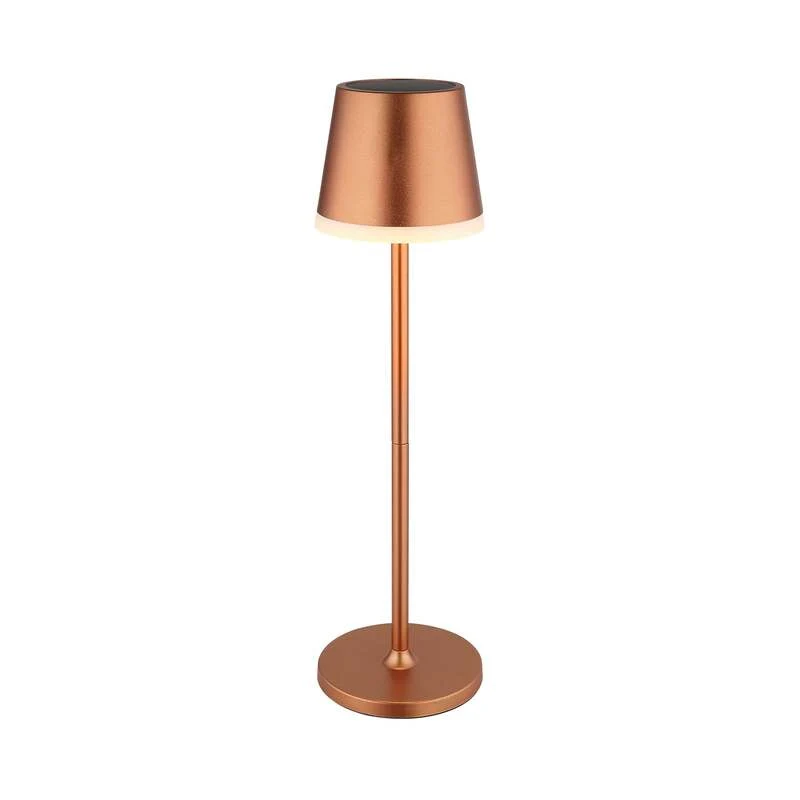 B-Ware Globo Gartenleuchte LED Solarleuchte kupferfarben 41cm IP44 Tischlampe Leuchte