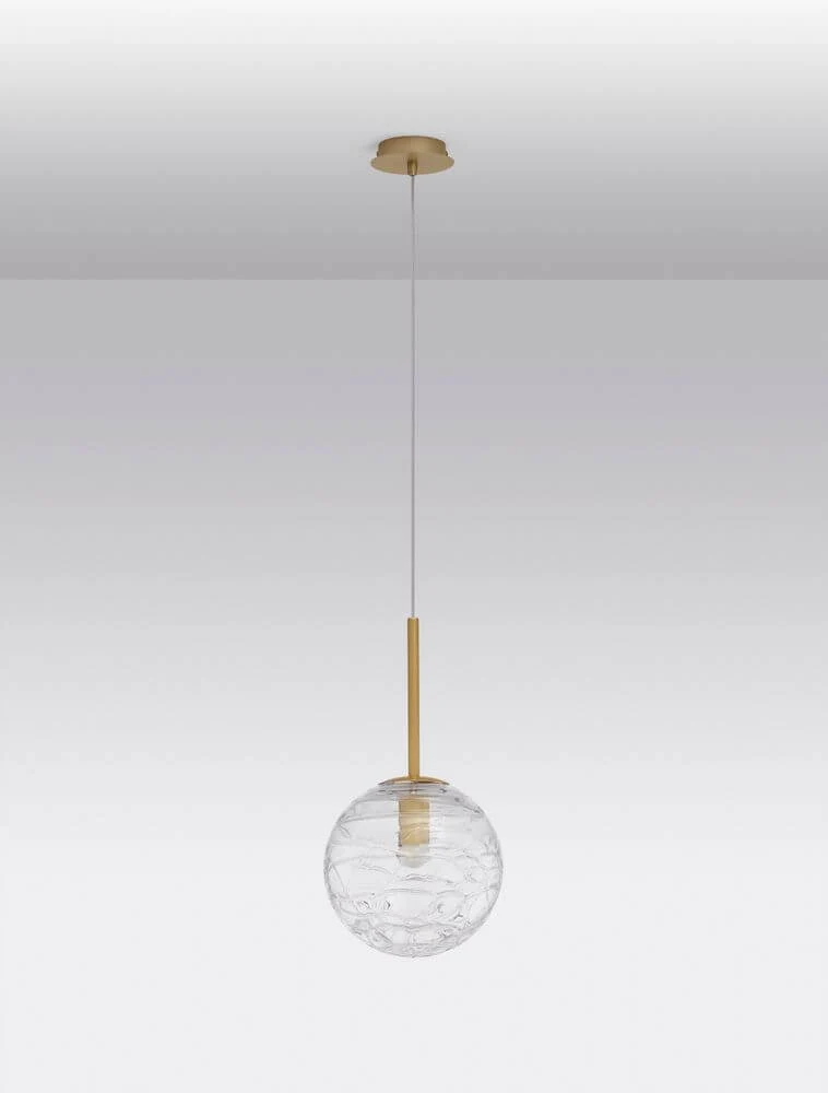 Coen Pendelleuchte Gold, Transparent