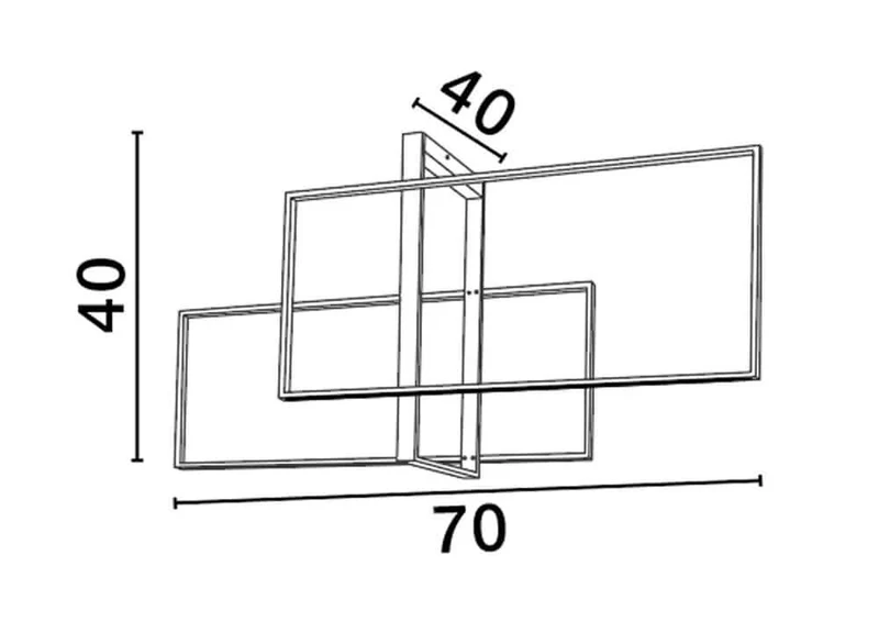 Clea LED Deckenleuchte 70cm 2-flammig 3000K