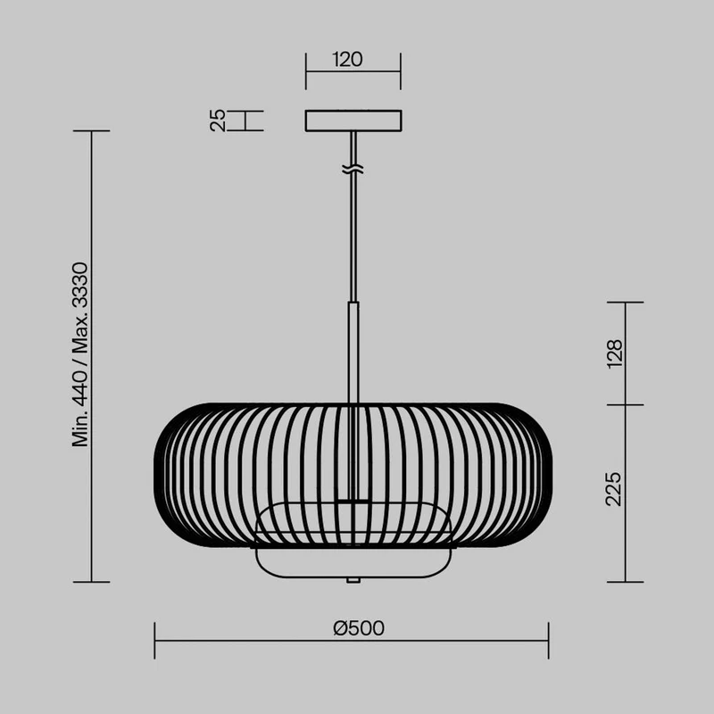 B-Ware Maytoni Hängeleuchte Levitation LED Pendelleuchte Lampe messingfarben Ø50cm