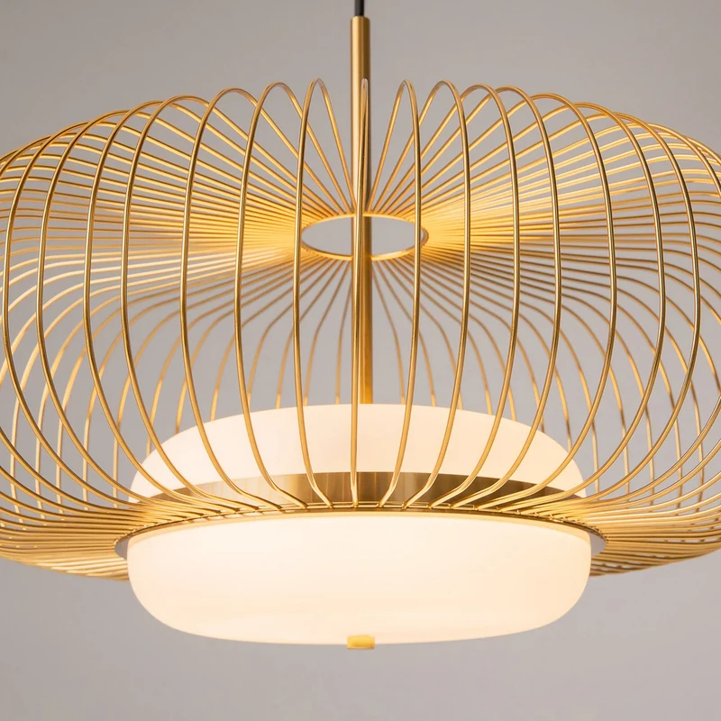 B-Ware Maytoni Hängeleuchte Levitation LED Pendelleuchte Lampe messingfarben Ø50cm