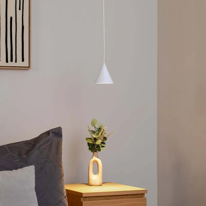 B-Ware Nowodvorski Hängeleuchte ZENITH LED Pendelleuchte dimmbar weiß Stahl Ø11cm 130cm