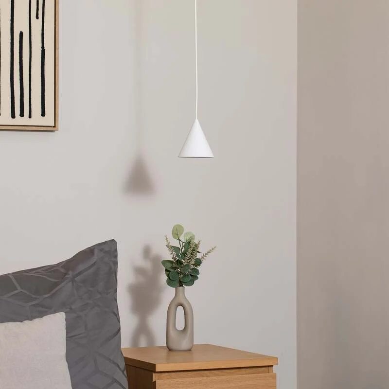B-Ware Nowodvorski Hängeleuchte ZENITH LED Pendelleuchte dimmbar weiß Stahl Ø11cm 130cm
