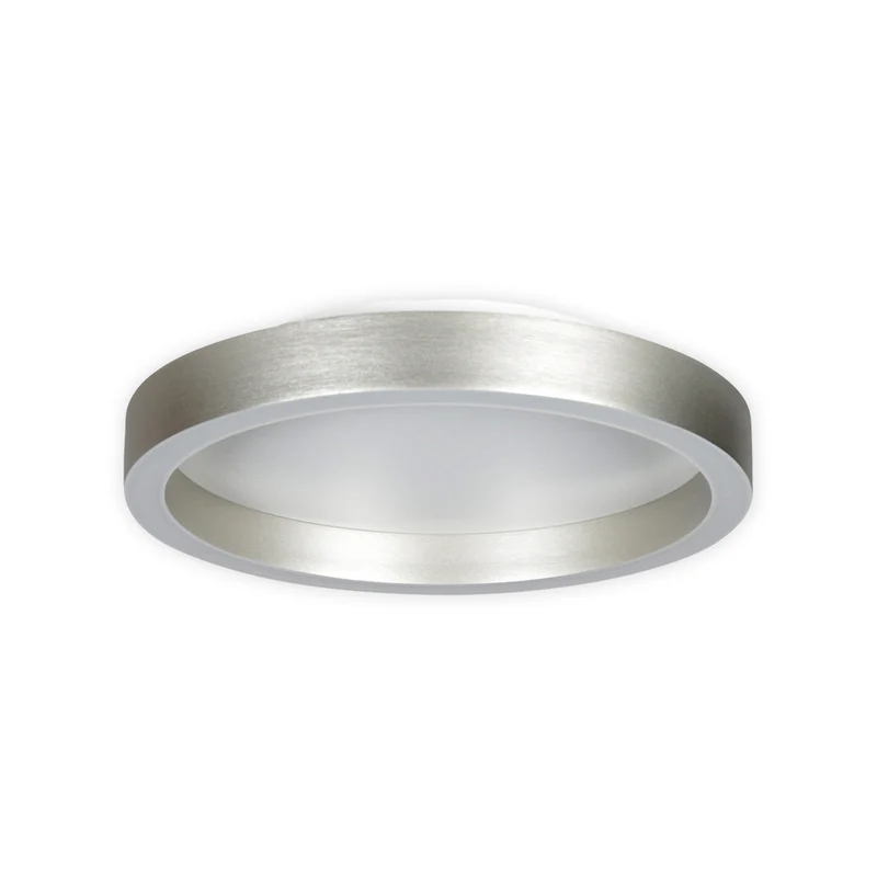 B-Ware Steinhauer Deckenlampe Ringlux LED Lampe dimmbar warmweiß Metall Ø30cm grau