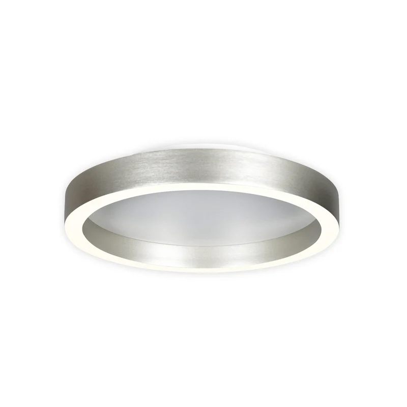 B-Ware Steinhauer Deckenlampe Ringlux LED Lampe dimmbar warmweiß Metall Ø30cm grau