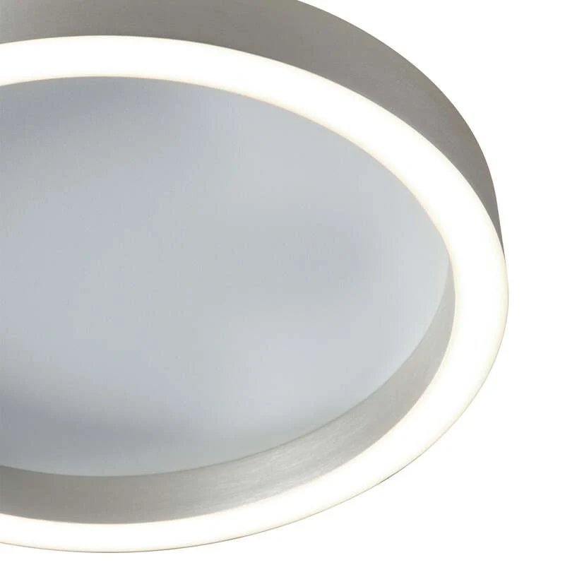 B-Ware Steinhauer Deckenlampe Ringlux LED Lampe dimmbar warmweiß Metall Ø30cm grau