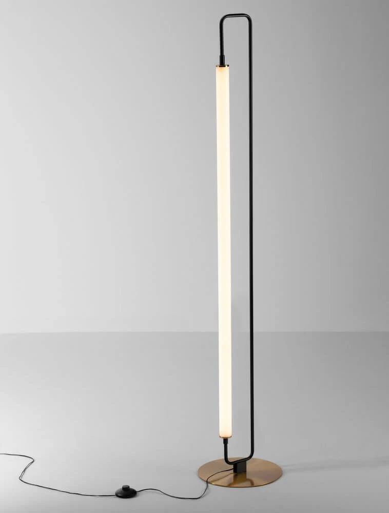 Wetro LED Stehlampe 3000K Schwarz, Gold