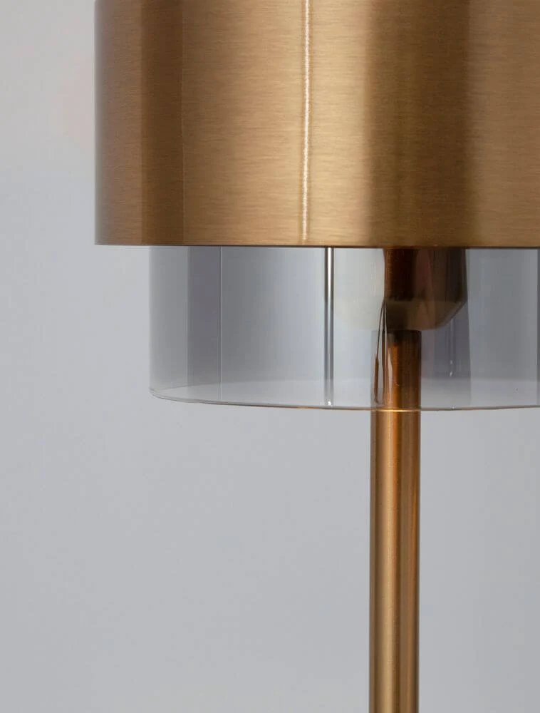 Sianna Tischleuchte Gold, Rauch, Schwarz
