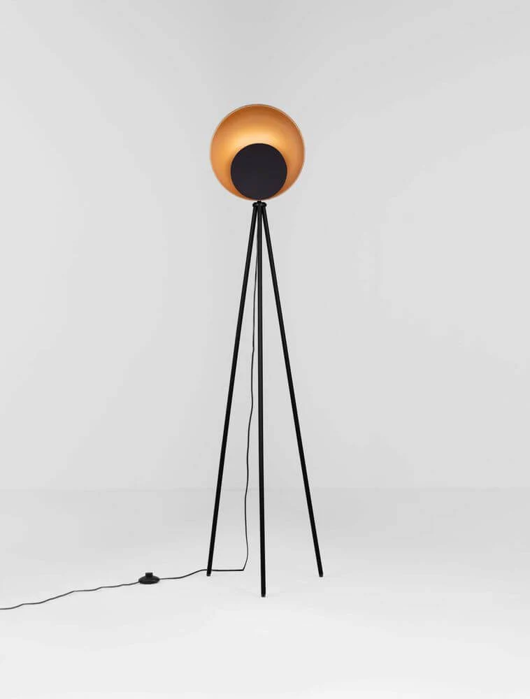 Kitro LED Stehlampe 3000K Schwarz, Gold