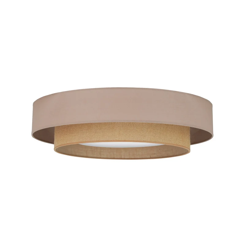 B-Ware Duolla Deckenleuchte Deckenlampe LED Textil braun Luneta Fernbedienung dimmbar