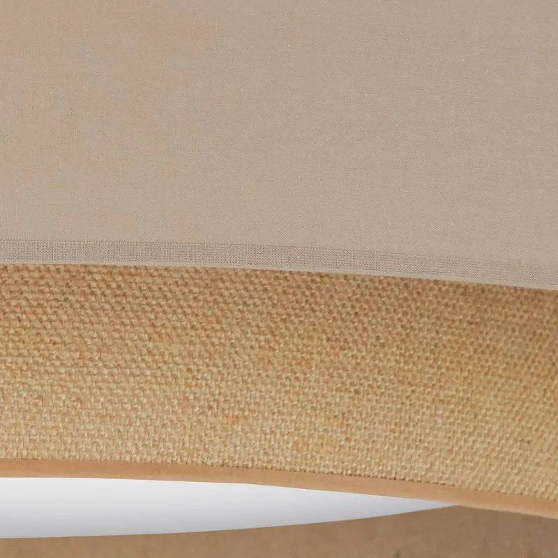 B-Ware Duolla Deckenleuchte Deckenlampe LED Textil braun Luneta Fernbedienung dimmbar