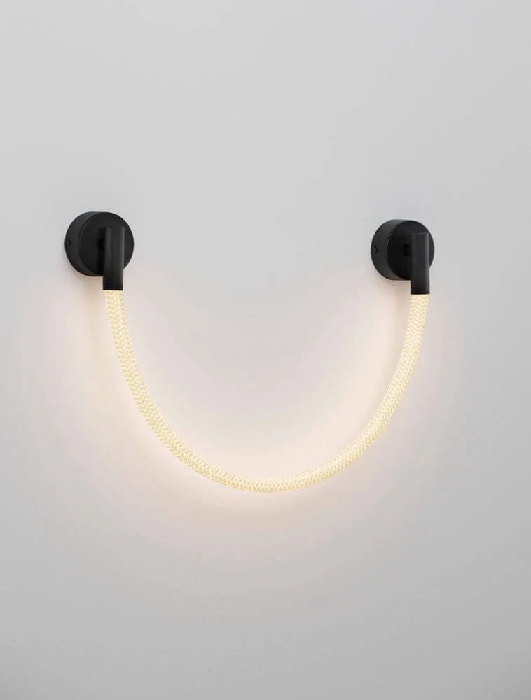 Ilane LED Wandleuchte Halbrund 3000K Schwarz